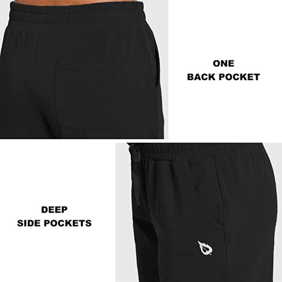 Women's Capri Pants Casual Summer Cotton Yoga Wide Leg((S/M/XL) BLACK - Picture 4 of 7